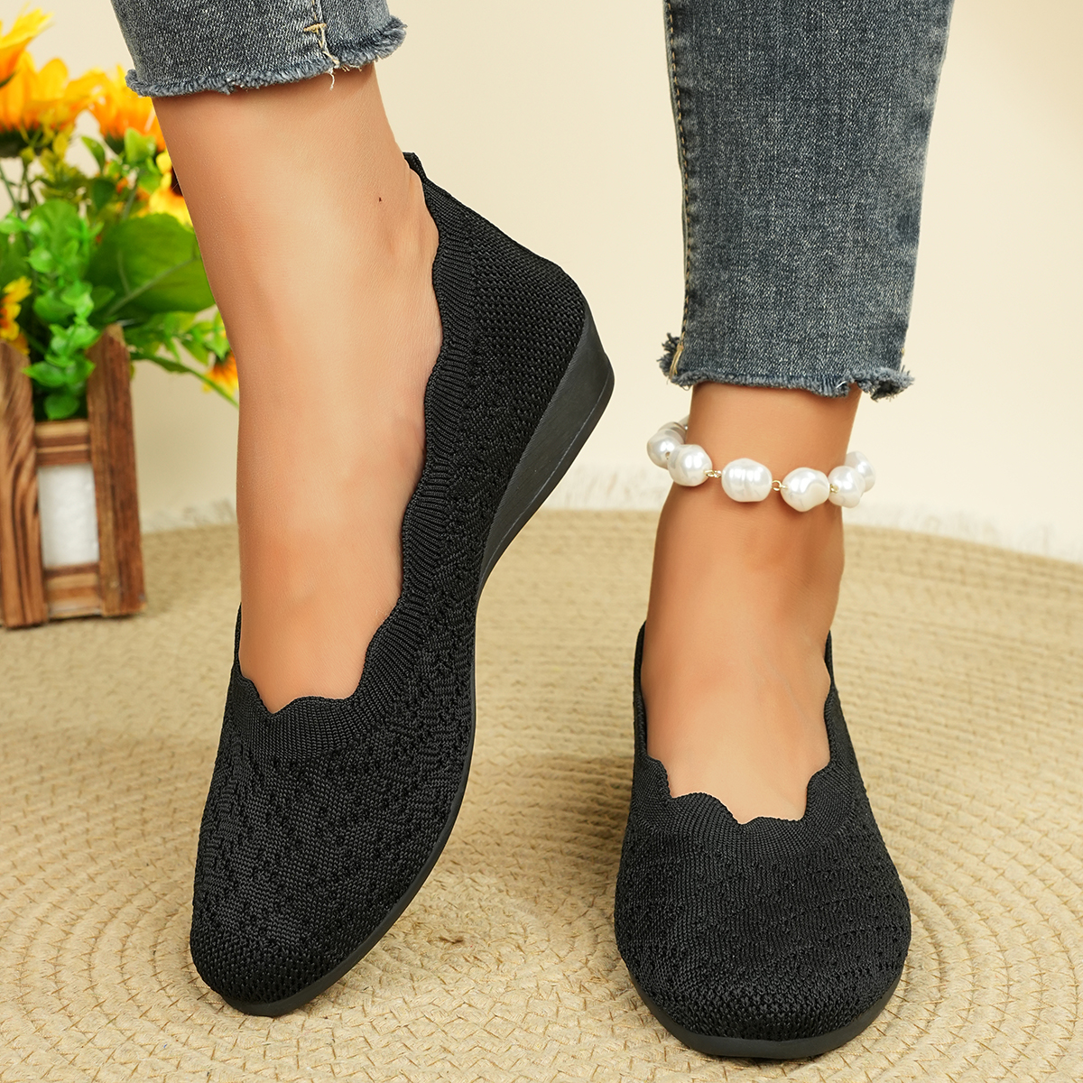 Shoes For Women Flats - Women's Breathable Knit Flats 2025 New