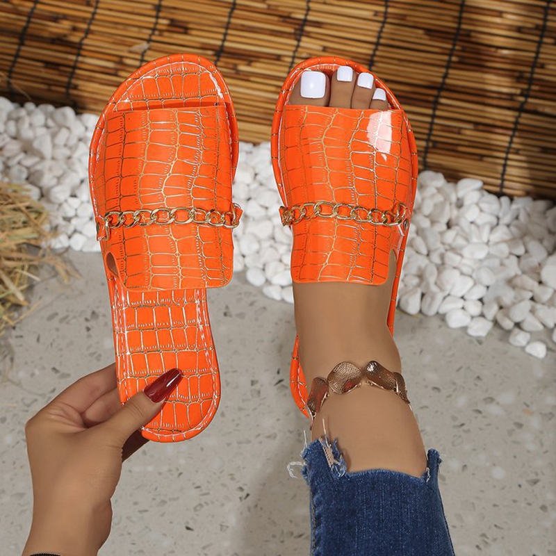 Women's Glitter Gold Slippers  - Gold Chain Sandal 评论和价格