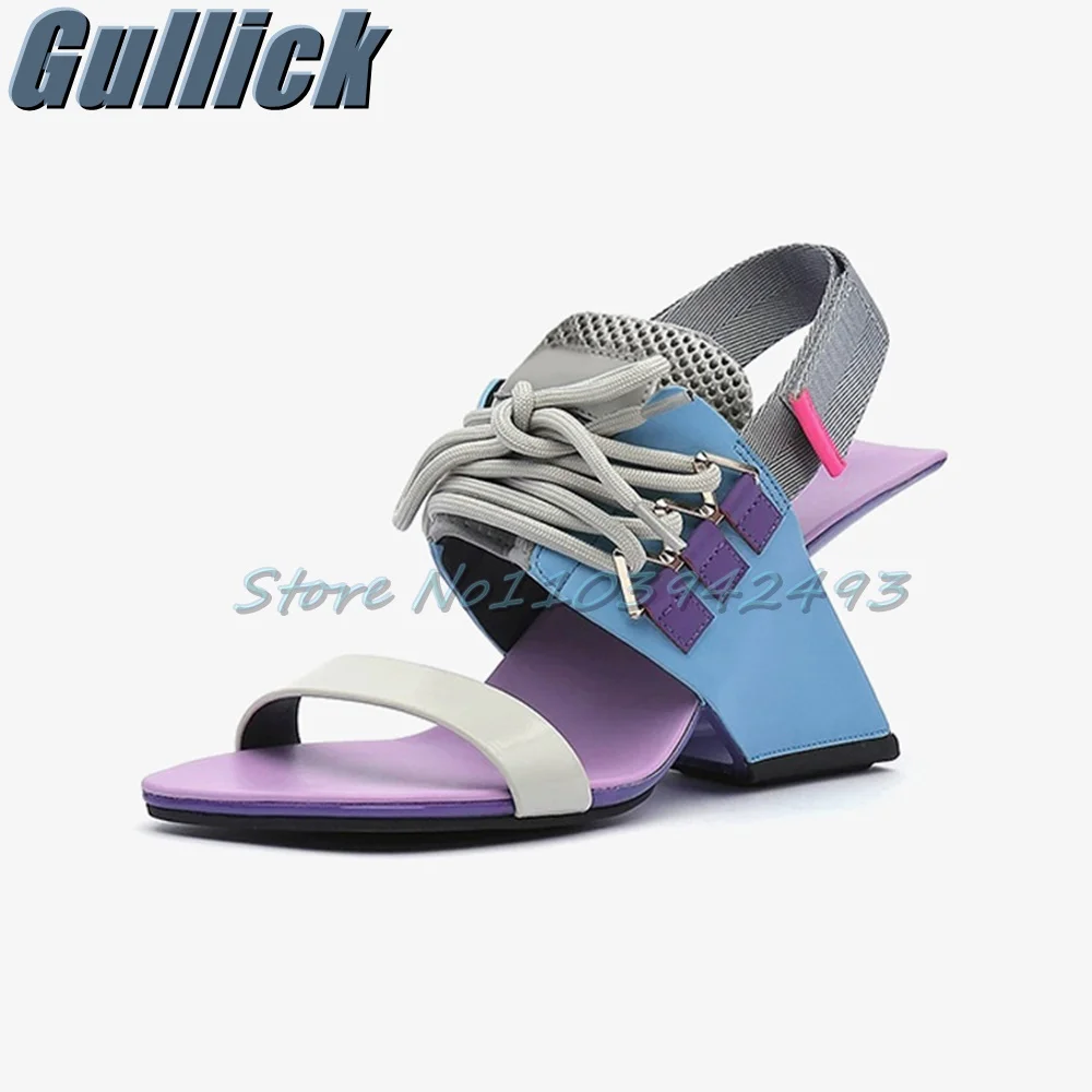 Gladiator Patchwork Heeled San - Kids Shoes Women 评论和价格