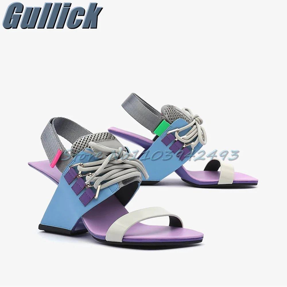 Gladiator Patchwork Heeled San - Kids Shoes Women 评论和价格