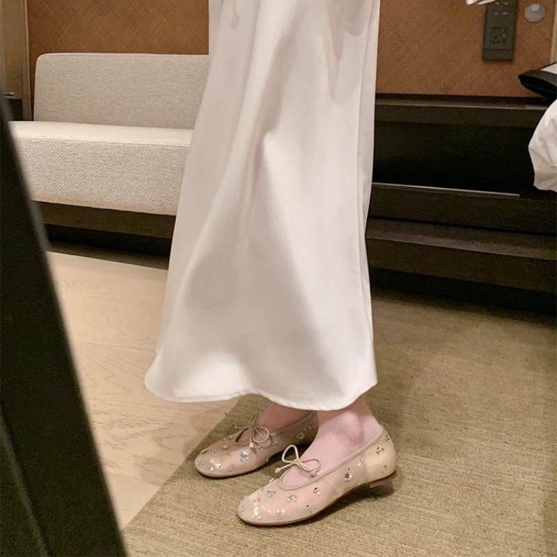 Diamond Luxury Mesh Mules Sand - Shoes For Women Flats 评论和价格