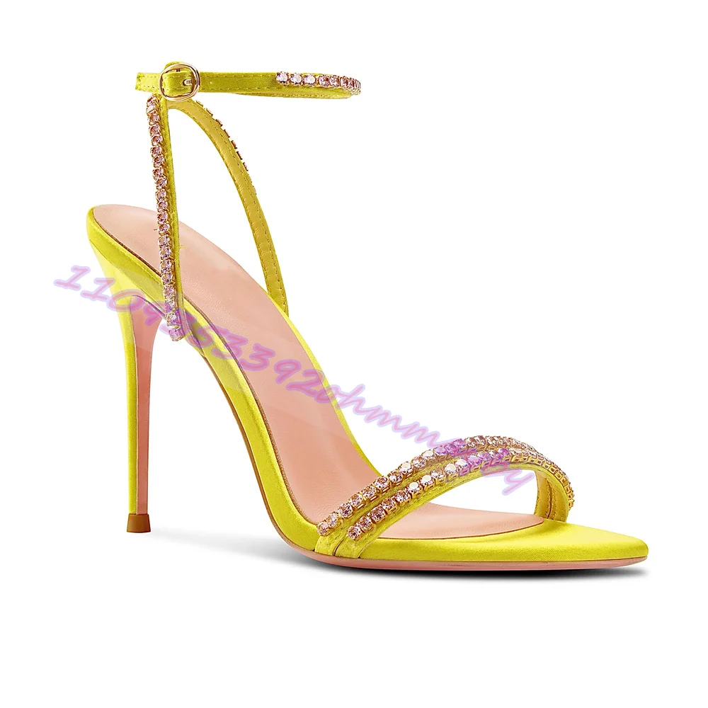 Rhinestone Yellow High Heels S - Kids Shoes Women 评论和价格