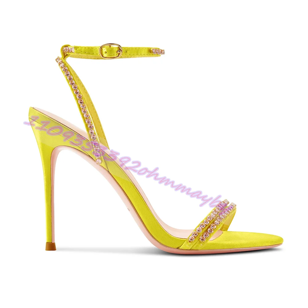 Rhinestone Yellow High Heels S - Kids Shoes Women 评论和价格