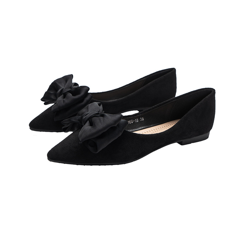 Silk Bowknot Flats Women Flock - Shoes For Women Flats 评论和价格