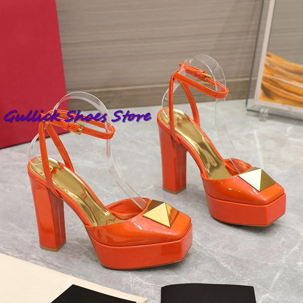 New Rivet Platform Sandals Squ - Kids Shoes Women 评论和价格