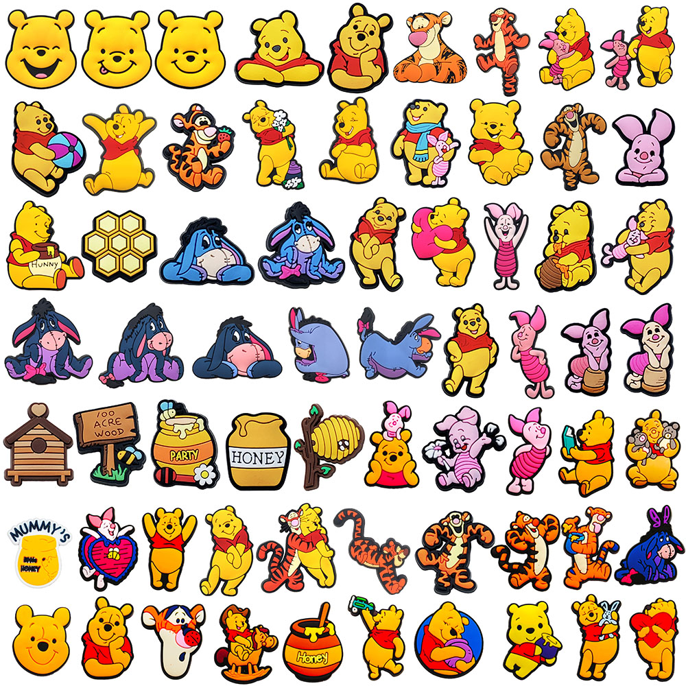 20-66pcs Cartoon Pooh Piglet T - Croc Style Clog 评论和价格