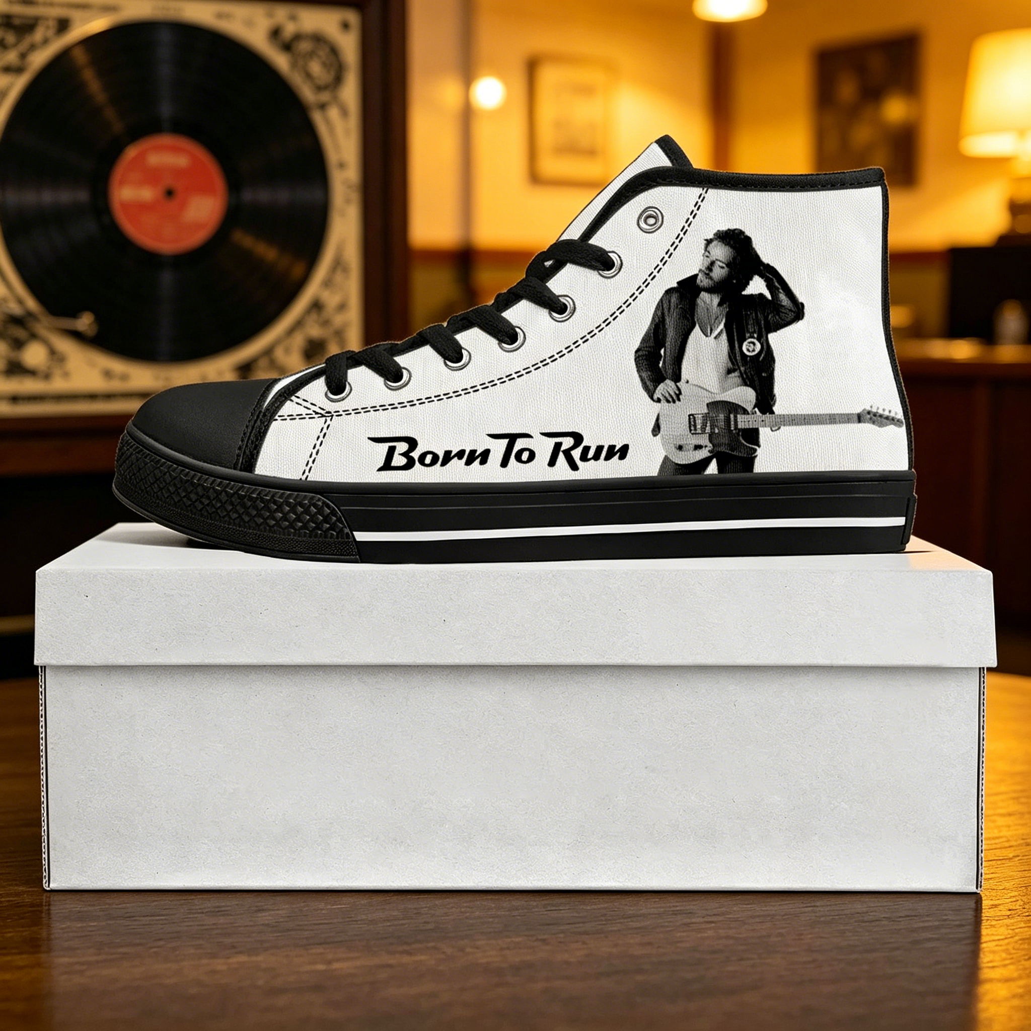 Born To Run Custom High Top Sh - Women Shoes Quote 评论和价格