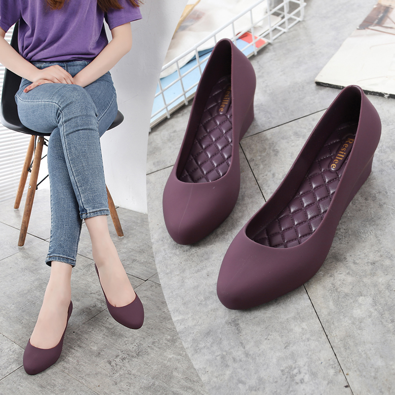 Resillee Women Navy Blue Wedge - Women'S Shoes Water Resistant 评论和价格