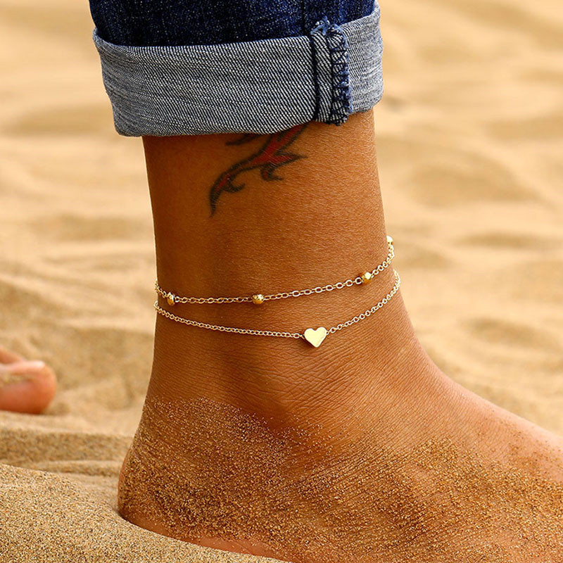 LETAPI Two Layers Chain Heart  - Gold Chain Sandal 评论和价格