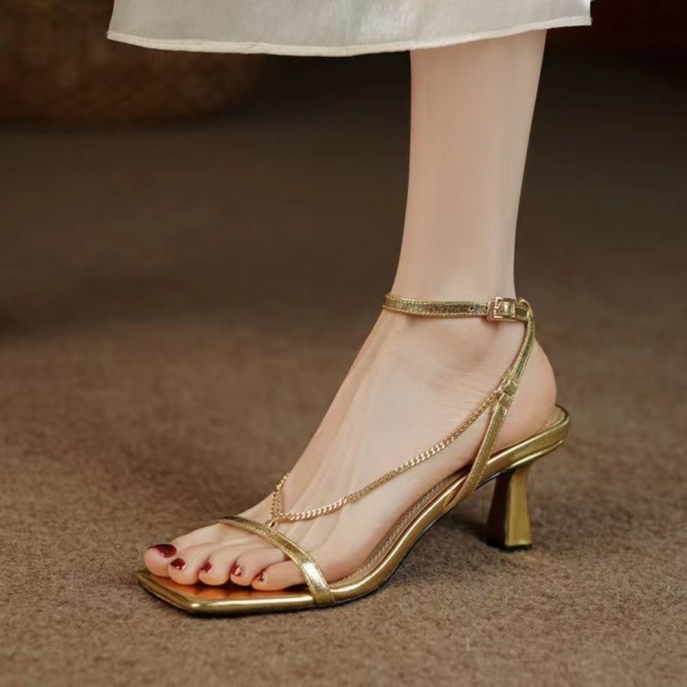 Gold Women's Fashion Sandals,  - Gold Chain Sandal 评论和价格