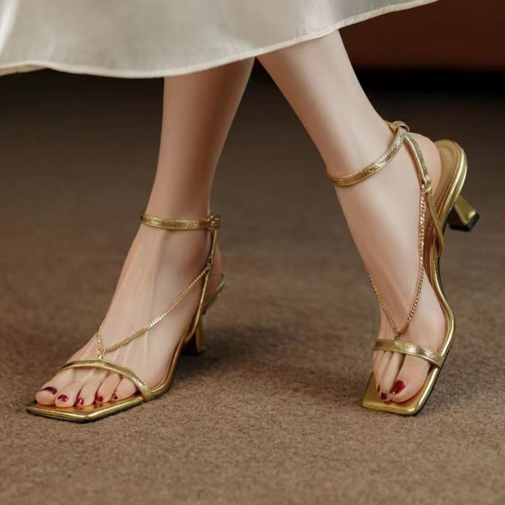 Gold Women's Fashion Sandals,  - Gold Chain Sandal 评论和价格