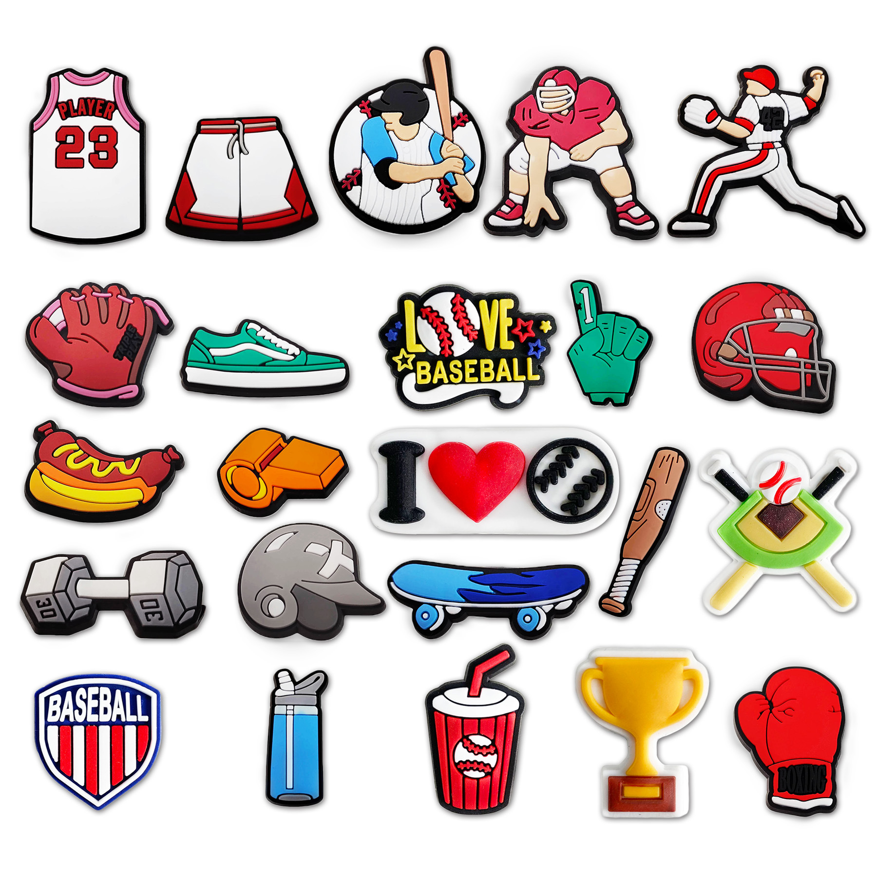 Hot 1Pcs PVC Love Baseball Sho - Croc Style Clog 评论和价格