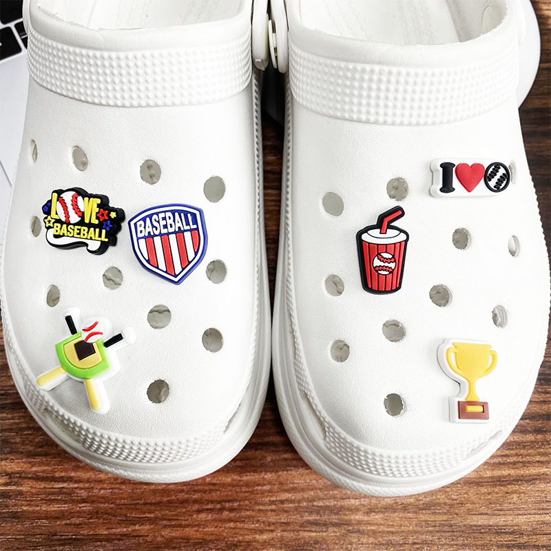 Hot 1Pcs PVC Love Baseball Sho - Croc Style Clog 评论和价格