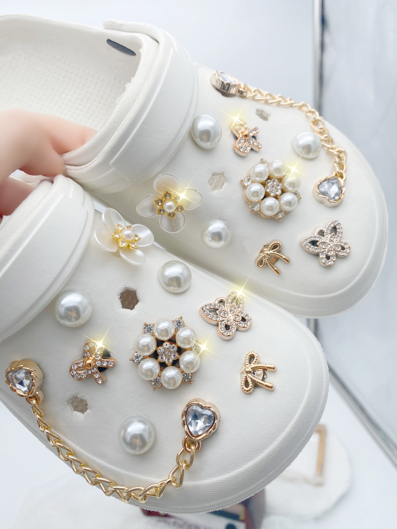 18pcs Fashion Versatile Gold P - Gold Chain Sandal 评论和价格