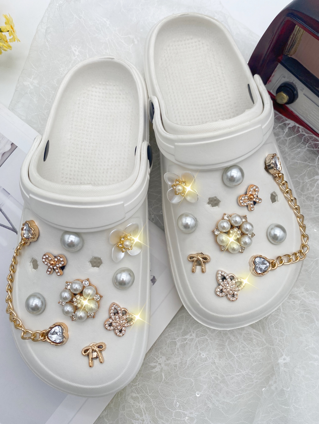 18pcs Fashion Versatile Gold P - Gold Chain Sandal 评论和价格