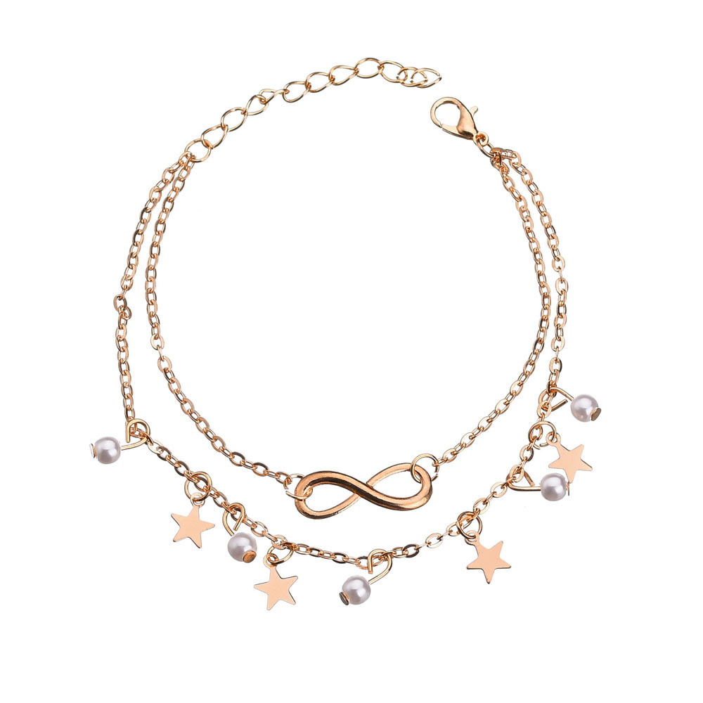 Simple Tassel Double Star Pear - Gold Chain Sandal 评论和价格