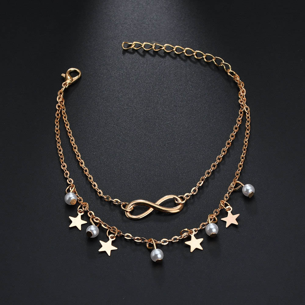 Simple Tassel Double Star Pear - Gold Chain Sandal 评论和价格