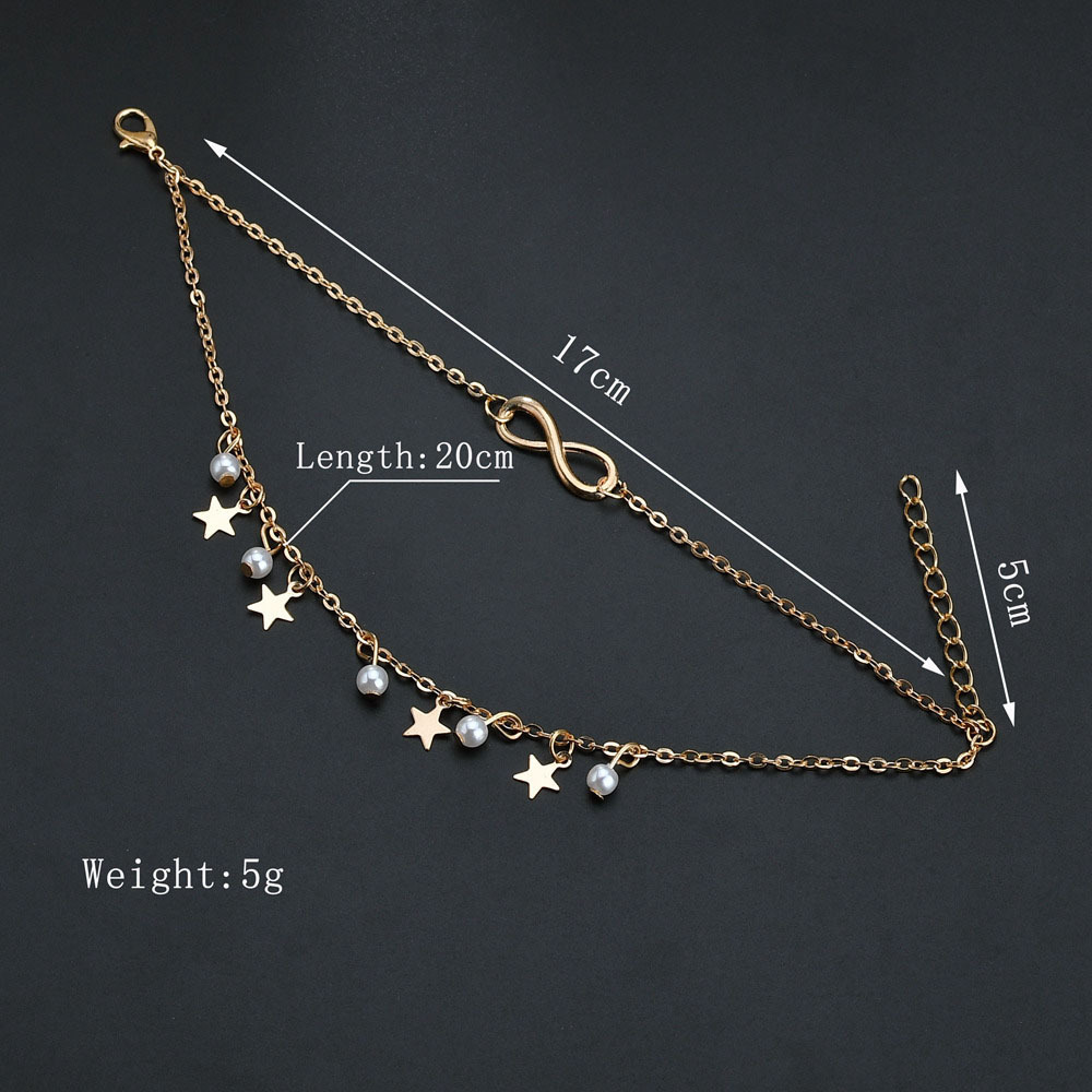 Simple Tassel Double Star Pear - Gold Chain Sandal 评论和价格